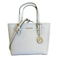 thumbnail image 1 of Micheal Kors Women's Jet Set Travel Saffiano Leather Top Zip Tote Bag, Cream, 1 of 7