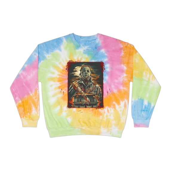 Micheal Myers Horror Halloween Unisex Tie-Dye Sweatshirt, Michael Myers