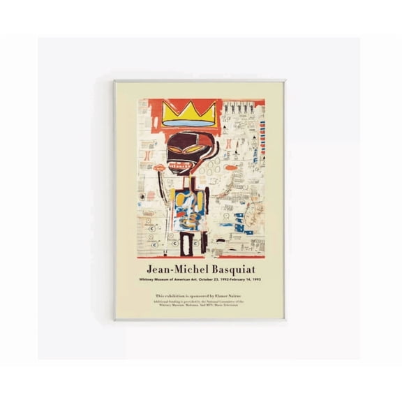 Michel Basquiat 1993 Museum Poster Vintage Art Poster Home Decor Office Wall Art