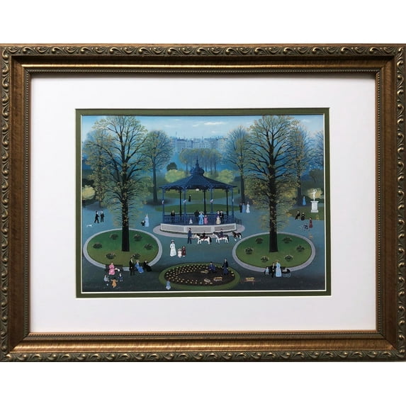 Michel Delacroix "Kiosque" CUSTOM FRAMED New Primitive Art Generic