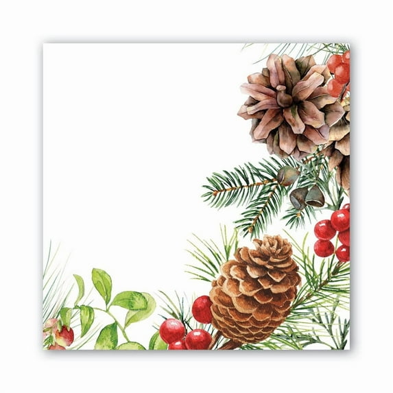 Michel Design Works Beverage Napkins, White Spruce - 2 Packs of 20 (NAP362)