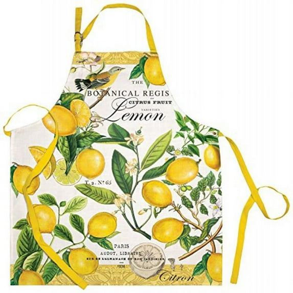 Michel Design Works Cotton Chef Apron, Lemon Basil