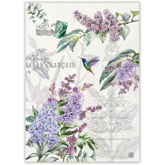 Michel Design Works Cotton Kitchen Towel, French Lilacs (810441)
