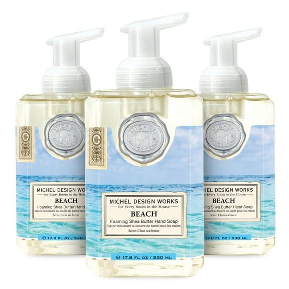 Michel Design Works Foaming Hand Soap, Beach, 3-Pack, Foaming Hand Soap