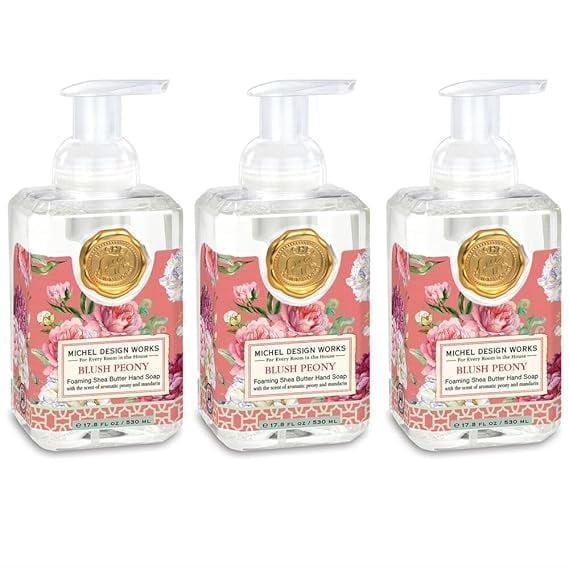 Michel Design Works Foaming Hand Soap, 17.8-Fluid Ounce, Blush Peony, 3-Pack