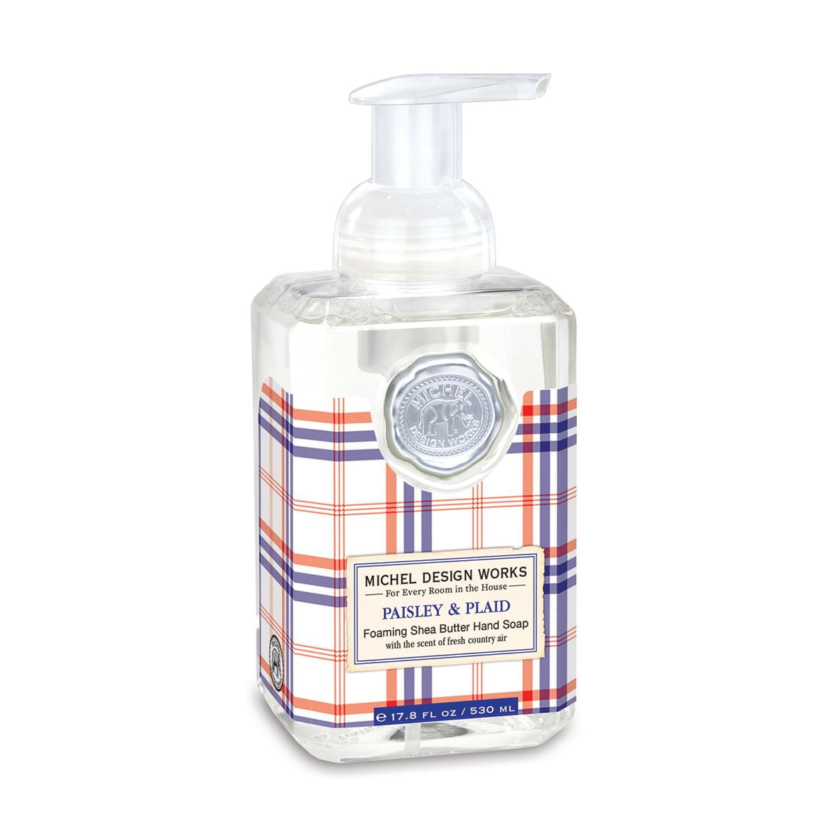 Michel Design Works Foaming Shea Butter Hand Soap 17.8 Oz. - Plaid