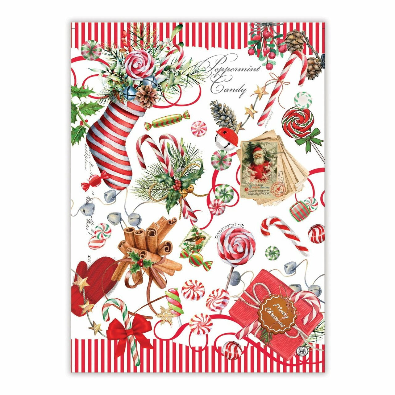 Michel Design Works Kitchen Towel, Peppermint (TOW347)