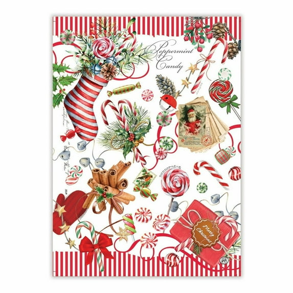 Michel Design Works Kitchen Towel, Peppermint (TOW347)