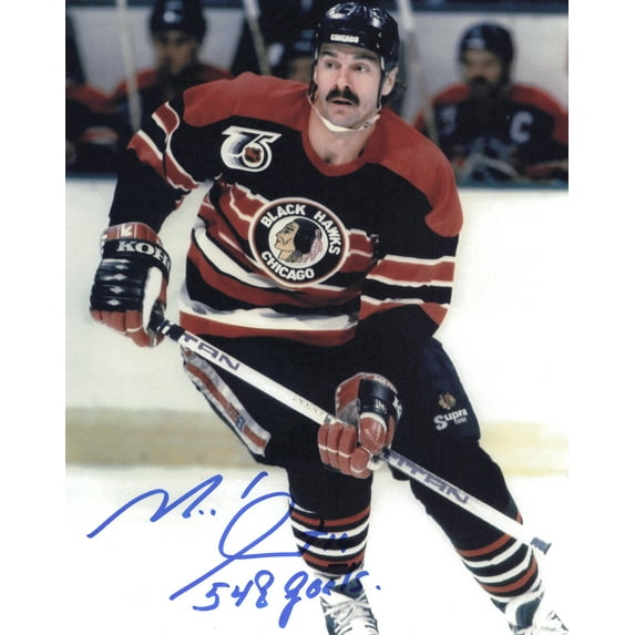 Michel Goulet Autographed 8x10 Photo Chicago Blackhawks SKU #247281
