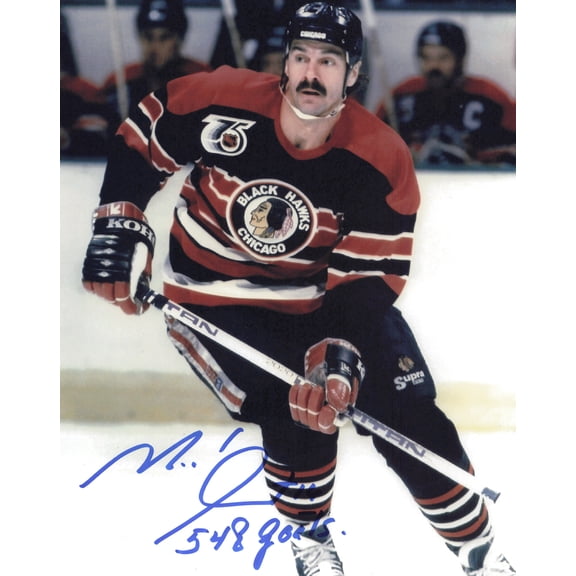 Michel Goulet Autographed 8x10 Photo Chicago Blackhawks SKU #247281