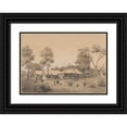 thumbnail image 1 of Michel Jean Cazabon 18x14 Black Ornate Wood Framed Double Matted Museum Art Print Titled - The Cottage Residence of the Governor (1857), 1 of 5