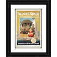 thumbnail image 1 of Michel Kady 11x14 Black Ornate Wood Framed Double Matted Museum Art Print Titled: Sunset Route by Rail and Sea to New York Southern Pacific Lines (1930), 1 of 5
