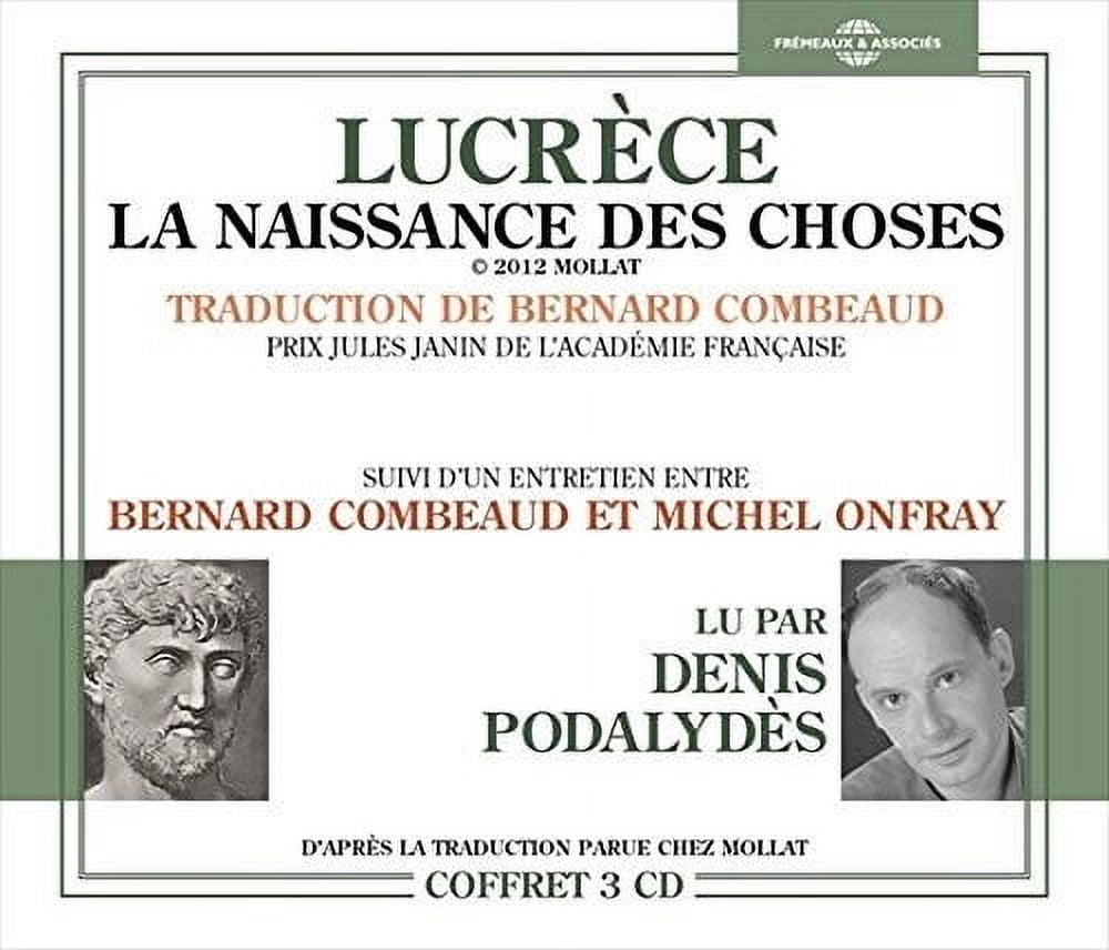 Michel Onfray - Lucrece la Naissance Des Choses Suivi D'un - Music & Performance - CD