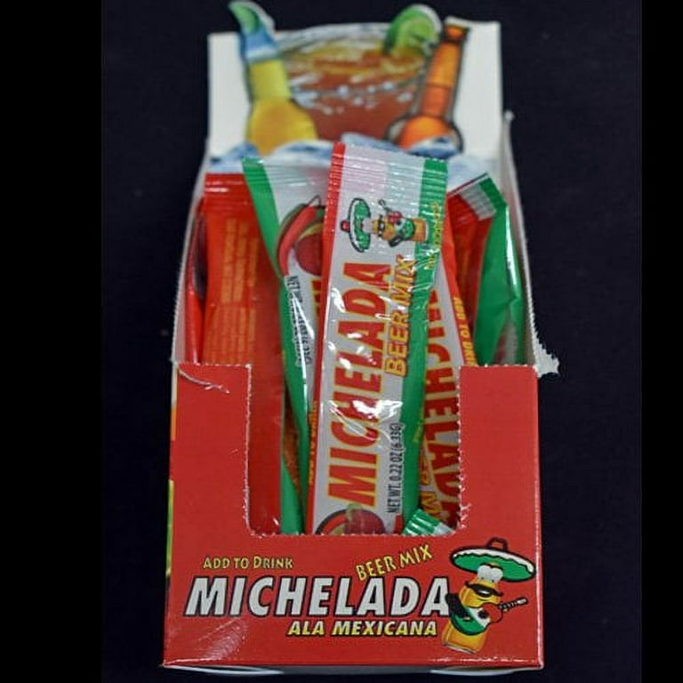 Limomix Michelada, beer drinking mix in a novelty dispenser fun for