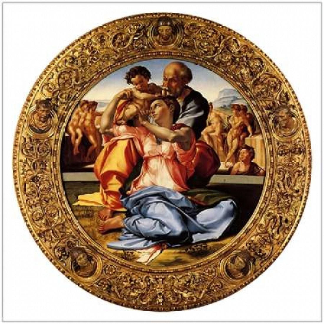 Michelangela The Doni Tondo-3 Canvas Art - Michelangelo (24 x 24)