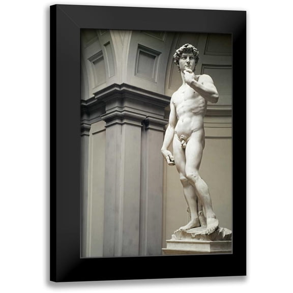 Michelangelo 11x14 Black Modern Framed Museum Art Print Titled - David