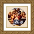 thumbnail image 1 of Michelangelo 12x12 Gold Ornate Wood Framed with Double Matting Museum Art Print Titled - Michelangela The Doni Tondo-3 copy, 1 of 4