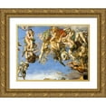 thumbnail image 1 of Michelangelo 14x12 Gold Ornate Wood Framed with Double Matting Museum Art Print Titled - Detail From The Last Judgement 18, 1 of 4