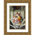 thumbnail image 1 of Michelangelo 17x24 Gold Ornate Wood Framed with Double Matting Museum Art Print Titled - Libyan Sibyles, 1 of 4