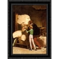 thumbnail image 1 of Michelangelo 19x24 Black Ornate Wood Framed Canvas Art by Gerome, Jean Leon, 1 of 2