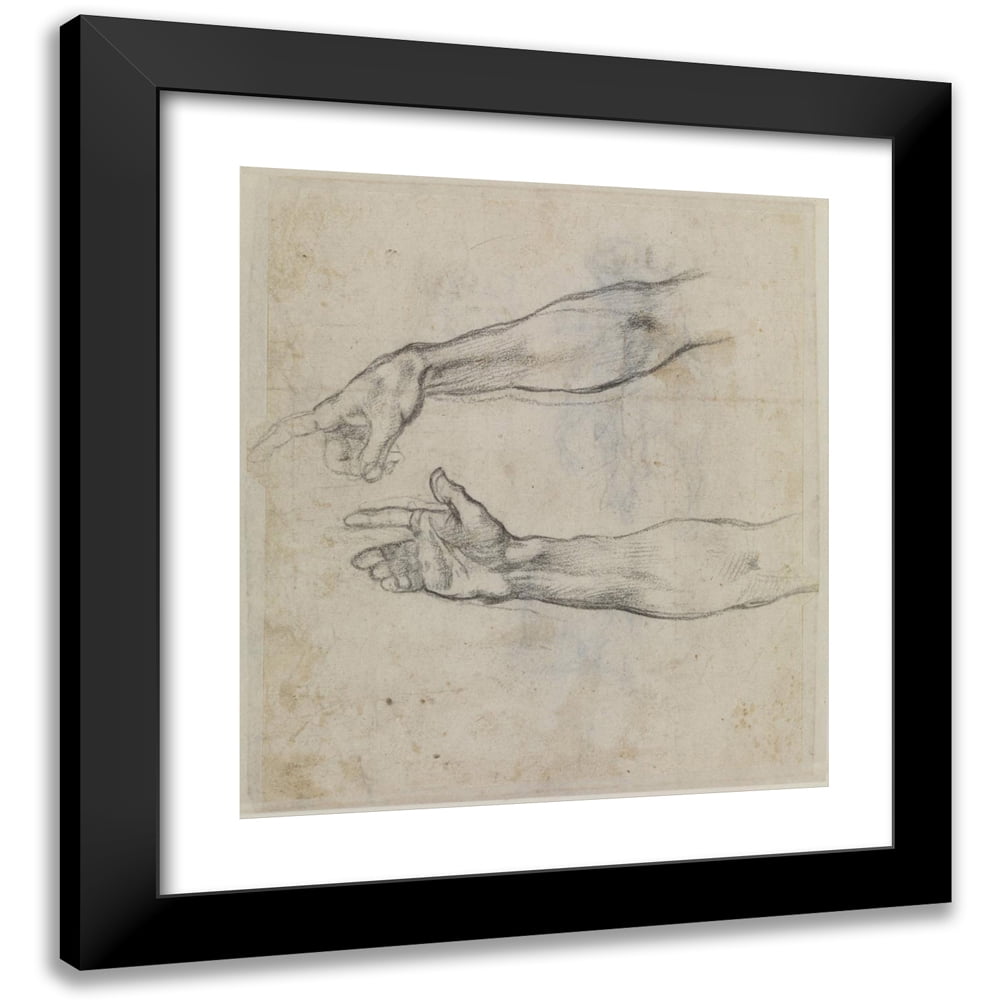 Michelangelo 20x22 Black Modern Framed Museum Art Print Titled ...