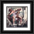 thumbnail image 1 of Michelangelo 2x Matted 20x20 Black Ornate Framed Art Print 'The Prophet Jonah', 1 of 2