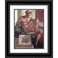 thumbnail image 1 of Michelangelo 2x Matted 20x24 Black Ornate Framed Art Print 'Ignudo', 1 of 2