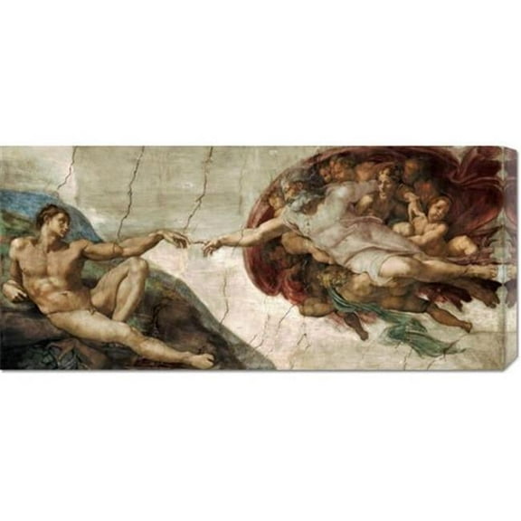 Michelangelo 'Creation of Adam (Detail)' Stretched Canvas