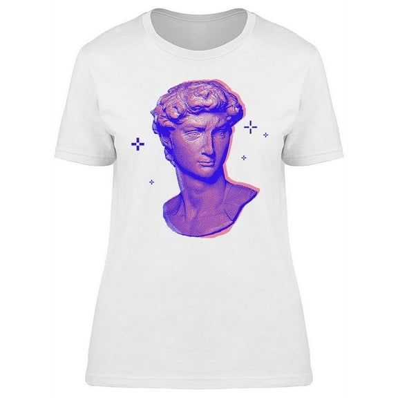 Michelangelo's David Bust Design T-Shirt Women -Image by Shutterstock, Female Medium