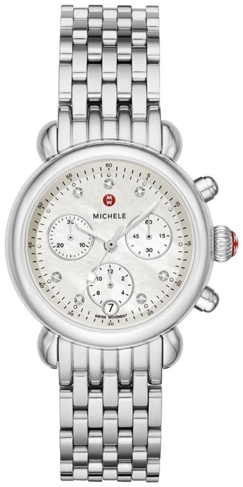 Michele CSX 36 Chronograph Mother of Pearl Dial Date Stainless Steel Womens Watch MWW03C000516