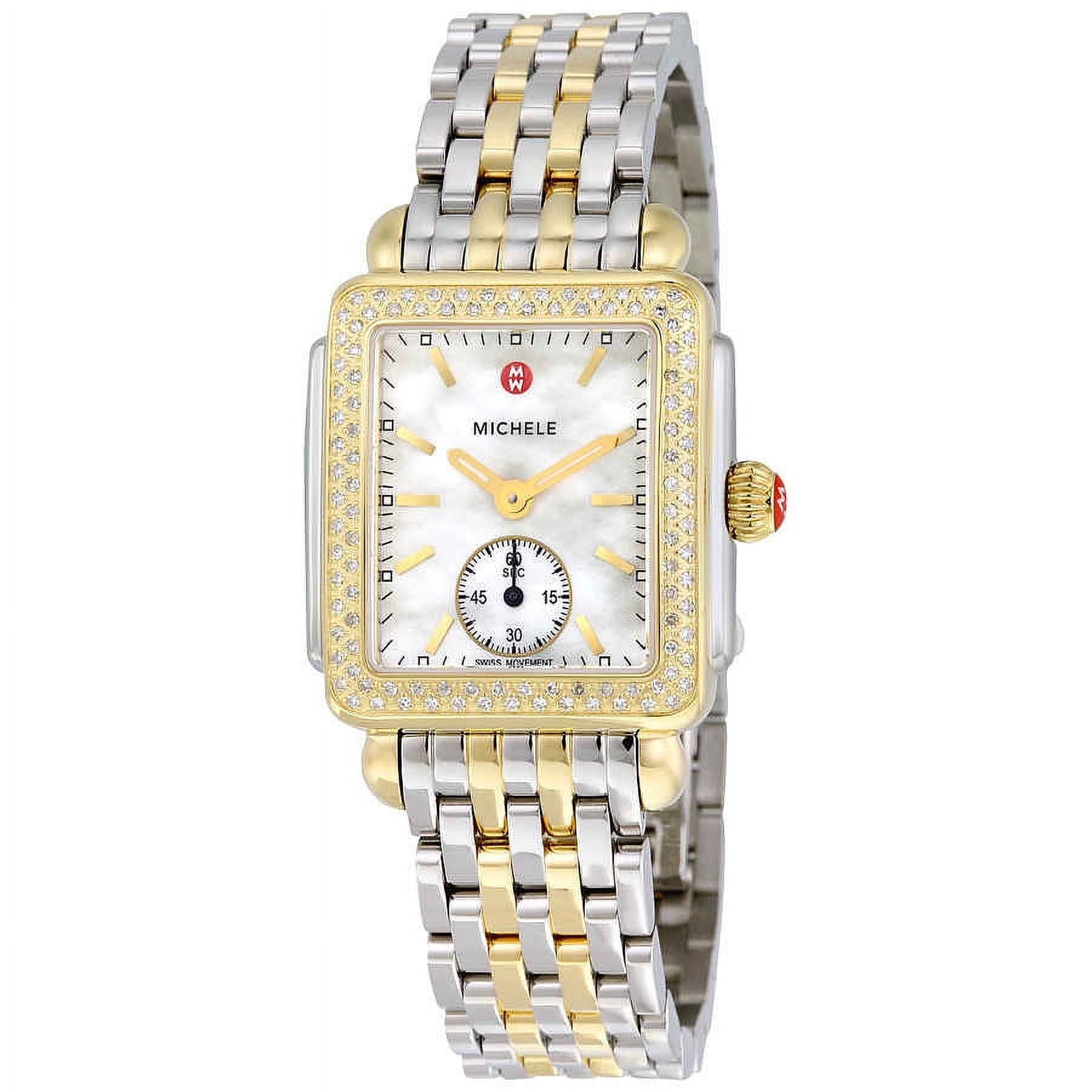 Michele Deco 16 White Mother of Pearl Dial Ladies Watch