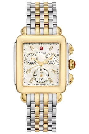 Deco Chronograph Date Two-Tone Stainless Steel & Diamonds Womens Watch MWW06A000779