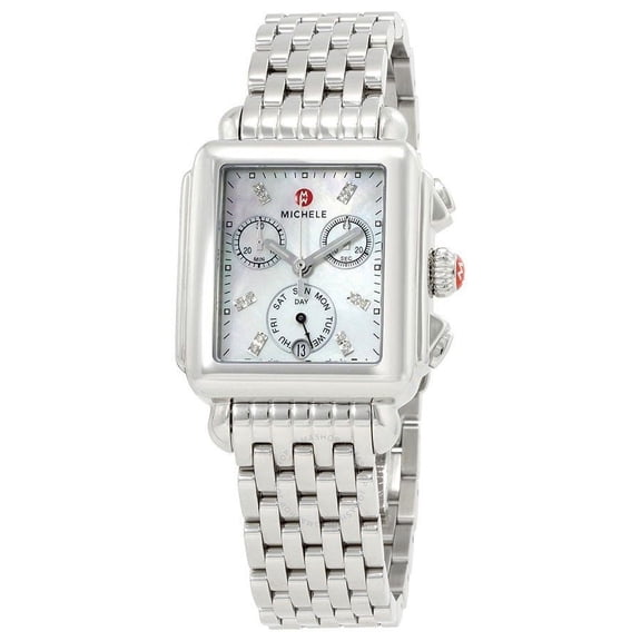 Michele Deco Day Diamond Ladies 33mm Watch MWW06P000014