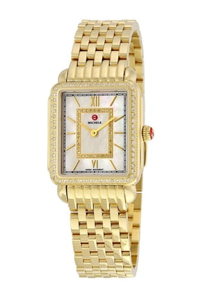 Deco II Mother of Pearl Diamond Dial Ladies Watch MWW06I000007