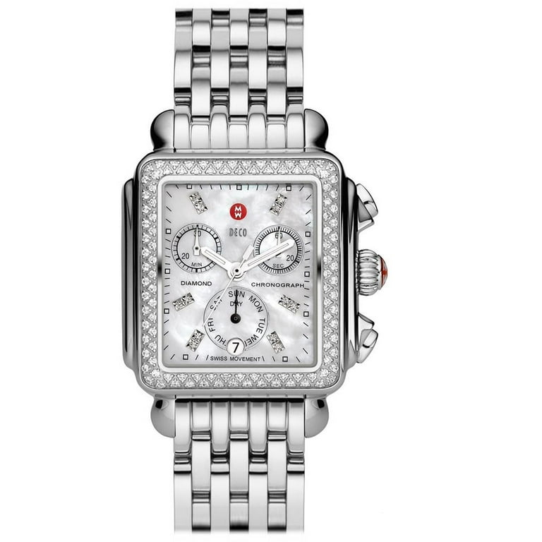 Michele Deco MWW06P000099 Women s Watch 33mm Steel Bracelet Case Synthetic Sapphire Walmart