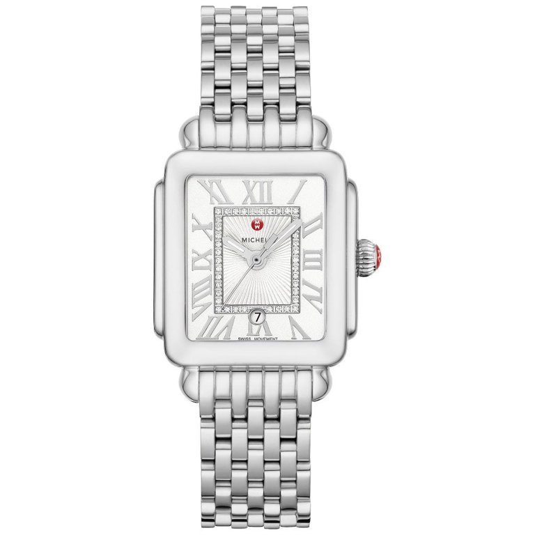 Michele Deco Madison Mid Stainless Steel Diamonds Silver  display picture 3
