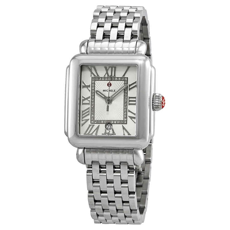 Michele Deco Madison Silver Sunray Diamond Ladies Watch  display picture 1