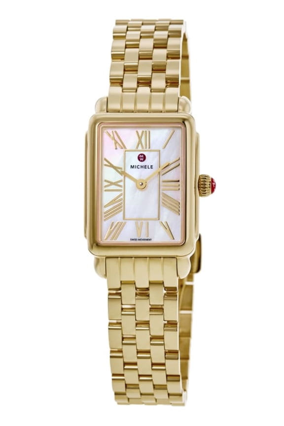 Deco Park White Dial 18K Gold-Plated Steel Women's Watch MWW06E000146
