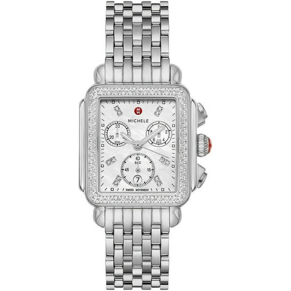 Michele Deco Stainless Steel Diamond Women's Watch MWW06A000775