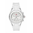 thumbnail image 1 of MICHELE MWW12F000090 Silver Dial White Silicone Strap Women's Tahitan 40mm Watch, 1 of 7