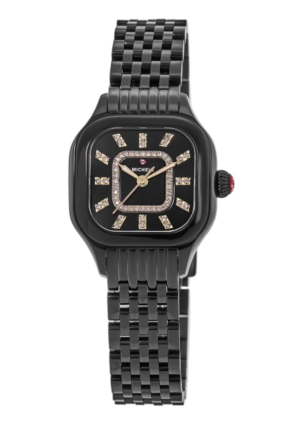 Meggie Diamond Black Diamond Dial IP Stainless Steel Women's Watch MWW33B000019