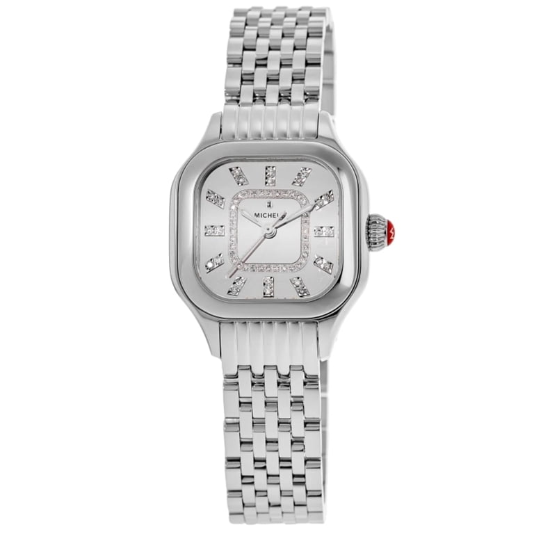 Michele Meggie Stainless Steel Square Silver Mirror Dial  display picture 1