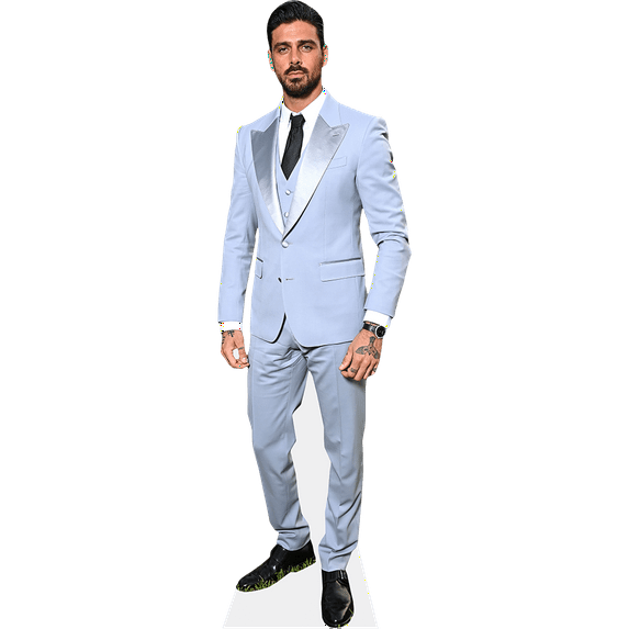 Michele Morrone (Light Blue Suit) Mini Cardboard Cutout Standee