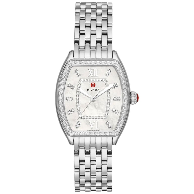 New ! Michele Releve Silver Diamond Watch MICHELE Releve Diamond Two-Tone Bracelet Watch, 45mm - 0.04  main image 2