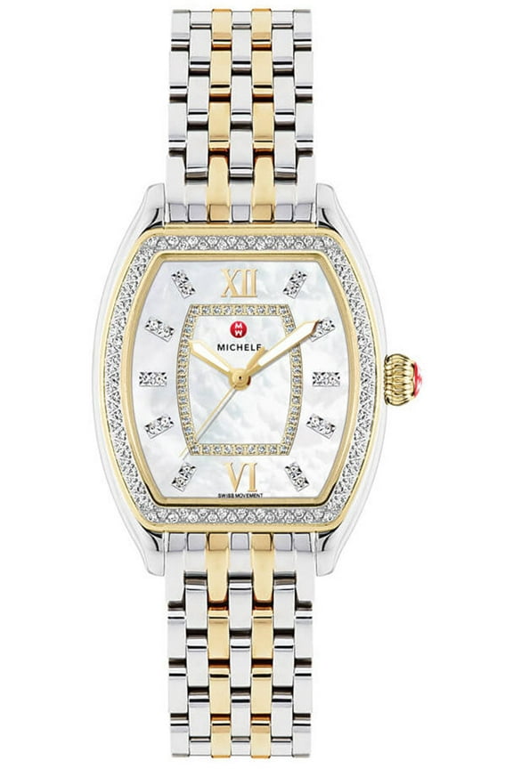 Releve Two-Tone Steel Diamonds Mother-of-Pearl Dial Quartz Womens Watch MWW19B000002