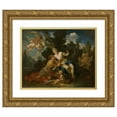 thumbnail image 1 of Michele Rocca 14x12 Gold Ornate Wood Frame and Double Matted Museum Art Print Titled - Rinaldo and Armida (1720-1750), 1 of 4