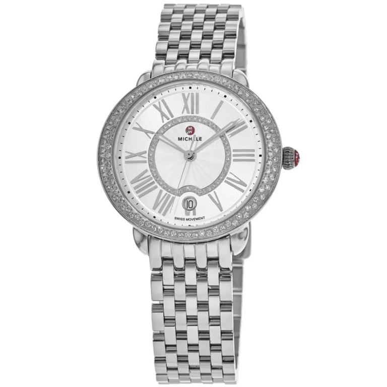 Michele Designer Wrist Serein Mid Stainless Steel Diamond  display picture 3