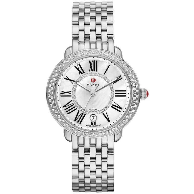 MICHELE
Serein Diamond Mother of Pearl Dial Steel
Women\'s Watch Michele Serein Mid Oval Petite Two-Tone Watch | MWW21H000002  main image 4