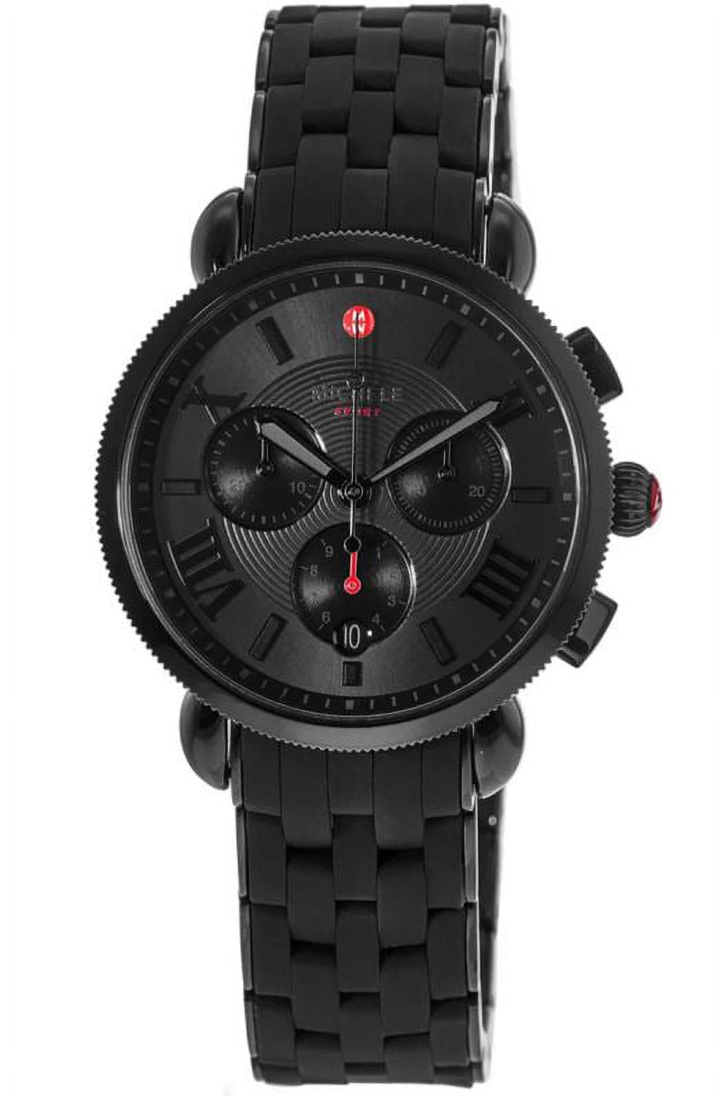 Michele all black watch MWW06G000042-Michele Watch-Deco Madison Mid Noir Diamond  main image 3
