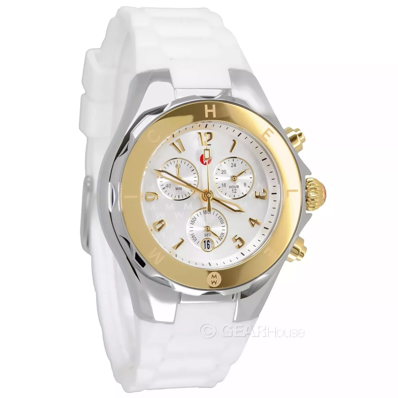 Michele Tahitian MWW12F000111 Jelly 2 Tone Silver Gold White  display picture 2